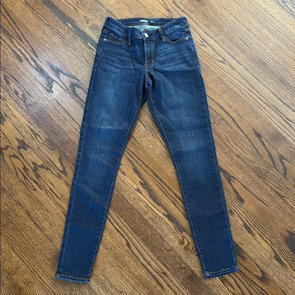 B4 Old Navy Women's 4 Long Super Skinny Classic Blue Jeans